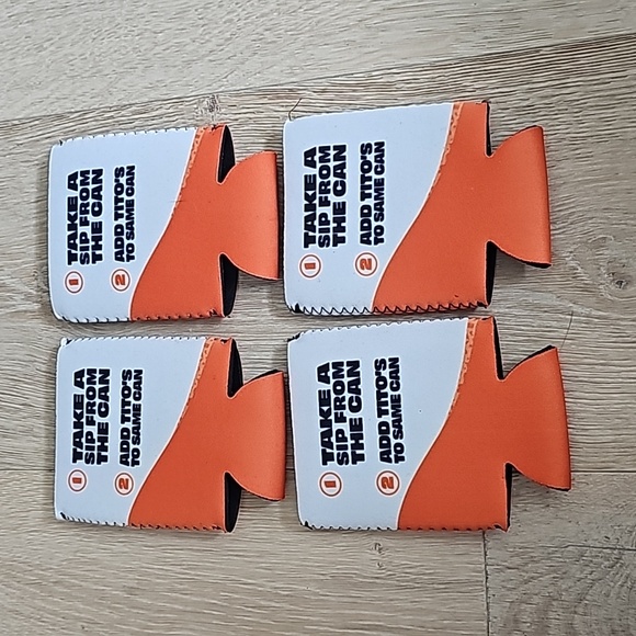 NWOT Tito's Vodka koozies Set of 4 - Picture 2 of 4